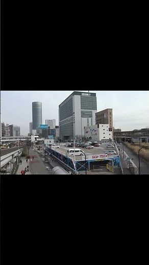 相鉄工事前の新横浜駅相鉄東急直通線の工事前の新横浜駅前の風景前と立体交差地点