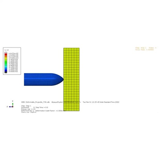 Check out this awesome ballistic impact simulation using Abaqus CAE! 🔬✨ See how a projectile deforms and stresses the material upon impact. Perfect for engineering enthusiasts and FEA fans! #Engineering #Simulation #Abaqus #BallisticImpact #FEA