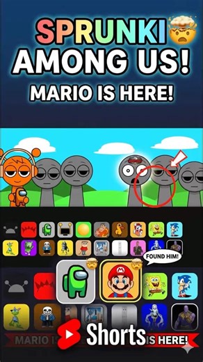 Sprunki X Among Us 🚨 Mario Is Here... (SUS Ending 😳🔥) #sprunki #mario #amongus #shorts