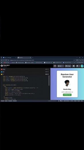 How to create a Random user generator with Html | css | js #programming #webdevelopment #learncodes