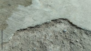 Concrete surfaces are peeling or spalling. due to extreme weather