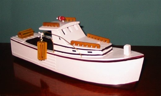 Wooden MAINE Large LOBSTER BOAT Model 12" Long- Fully Assembled Nice Details - Etsy
