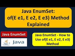 Java EnumSet: of(E e1, E e2, E e3) Method Explained | EnumSet in Java