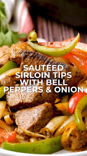 *Recipe in Comments* Tender sirloin tips with vibrant bell peppers and onions. A must-try! | Melissa's Southern Style Kitchen