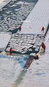 1.5M views · 2.7K reactions | Workers extract and haul ice chunks from the frozen Songhua River in #Harbin. These ice blocks will be used to create installations for the Harbin Ice-Snow World, a popular seasonal theme park with a planned expansion of one million sqm this year. #China #chinalife | Embassy of The People's Republic of China in the United States | Facebook