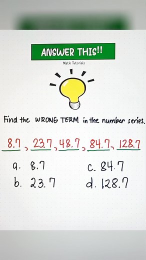 6.1K views · 44 reactions | Answer this‼️ #Teachergon #mathviral #MathViral #MathTutor #viral #TeacherGon #mathmadeeasy #teachergon #Math #mathlogic #mathreview #mathteachergon #mathhacks #mathtutorial #mathhack #mathematics #akositeachergon #mathtutorials #maths #mathtrick #MATH #basicmath #Mathematics #answerthisbymathtutorials #fbreels #fbreelsvideo | Math Tutorials | Facebook