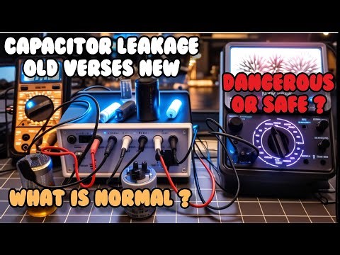 Capacitor leakage testing. Differences between old and new, what you might expect to see.
