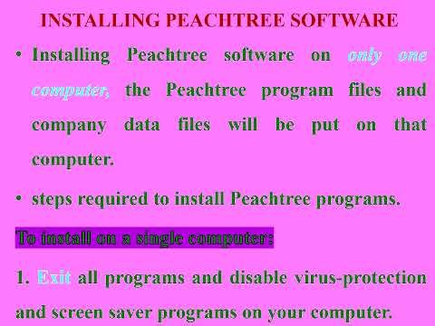Peachtree Tutorial 1