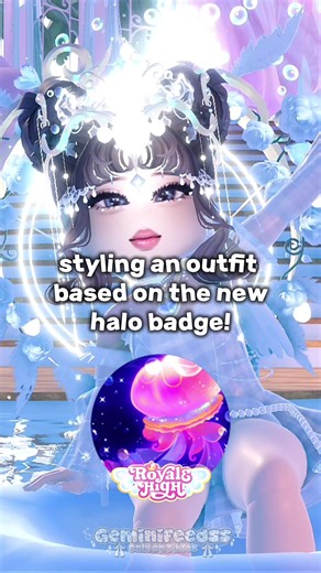styling the new halo badge! 🪼 this turned out so adorableeee || tags: #royalehigh #royalehighvideos #royalehighroblox #royalehighcontent #rh