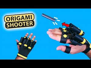 Origami Web Shooter That Shoots- DIY. Easy Paper Gun that shoots paper bullets. Paper Gaming Watch