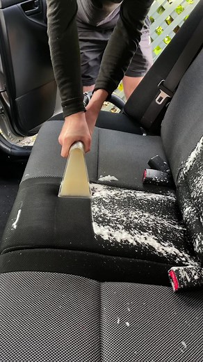 The colour of a dirty seat 💺 #detailing #cardetailing #satisfyingvideos #carcare #carcare #asmr #carwash