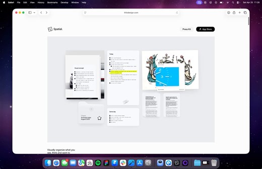 Spatial finally has a home on the interwebs at https://t.co/0rzUZZiqBK. Mostly helpful for getting a grip on what the app does, but you'll also see what's planned next, and what's been added lately.
