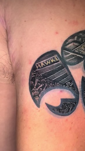 Wave Tribute Tattoo for Iowa Hawkeyes Fan