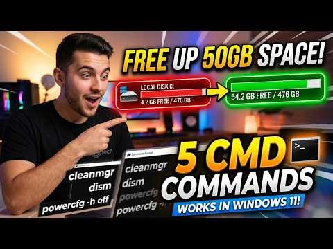 Want to Free Up 50GB of SPACE? RUN These 5 CMD Commands