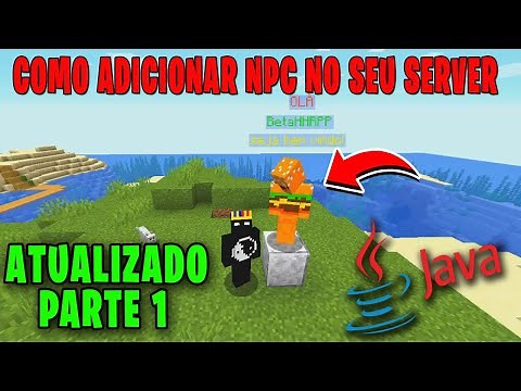 COMO COLOCAR NPC NO MINECRAFT JAVA PELO ATERNOS TUTORIAL PARTE 1
