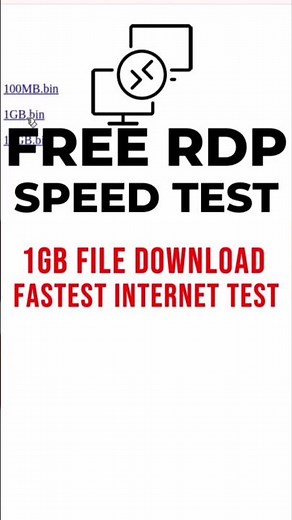 1GB File Download Test | Free RDP Internet Test #fastinternetspeed #internet #rdp #speedtest