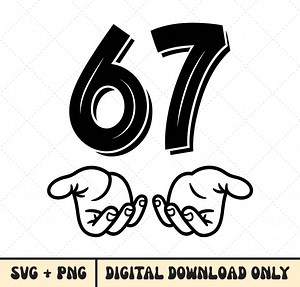 Six Seven Meme Hands PNG – Funny Viral Shirt SVG, 67 Hand Clipart for Cricut (digital Download) - Etsy