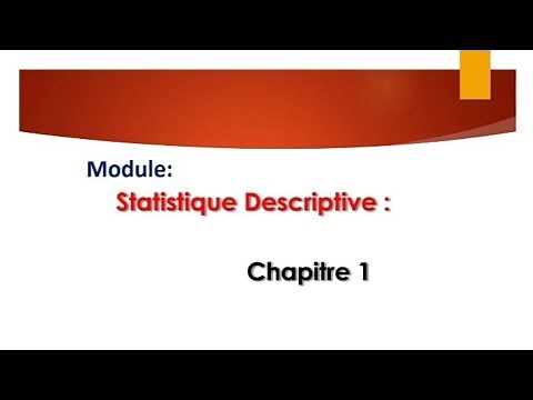 Statistique Descriptive : Chapitre 1 : ISTA/BTS/FSJES/ENCG