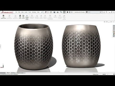 Exercise 13: How to model 'Honeycomb Vase' in Solidworks 2018
