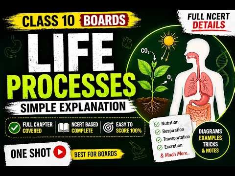Life Processes Class 10 Full Chapter 🔥 | One Shot NCERT Explanation | Boards 2026 Preparation