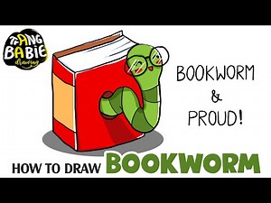 How to draw a Bookworm Step by Step | Cute Pun Art #4