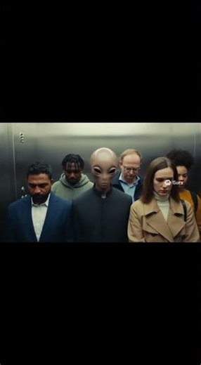 🚪 “Alien in Elevator: ‘Humans Share Space… Yet Avoid Connection’” 👽 #alien #alienhumor #earth616