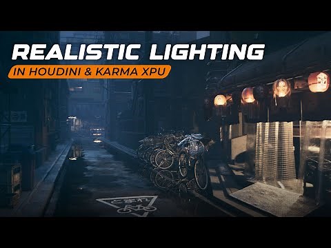 Realistic Lighting In Houdini & Karma XPU | Tokyo Street Scene