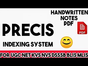 #PRECIS Indexing system #library_science #UGC_NET_JRF BY VINNAY ANAND