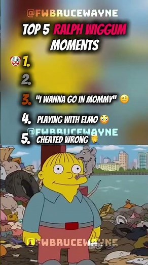 TOP 5 RALPH WIGGUM MOMENTS!! 🤣😂. #thesimpsons #shorts