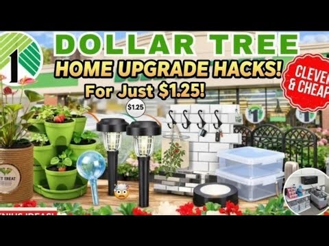 Dollar Tree’s NEW $1.25 Era: 10 Garden & Home Upgrades That Look EXPENSIVE🔥😱