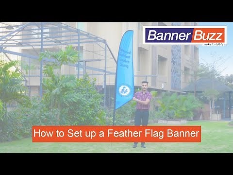 How to Set Up a Feather Flag Banner - BannerBuzz