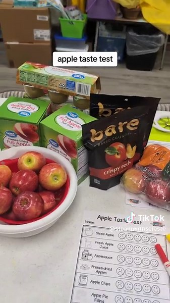 Apple Taste Test for Kids #STEAM #FiveSenses #PreschoolScience