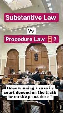 Substantive law vs Procedure Law difference ⚖️?|simplified #law #lawstudent #shorts #crime #bns