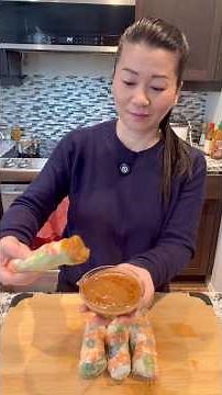 Easy Salad Roll & Sauce || Ly Cooks