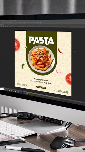 Creative Pasta Poster Design for Restaurants