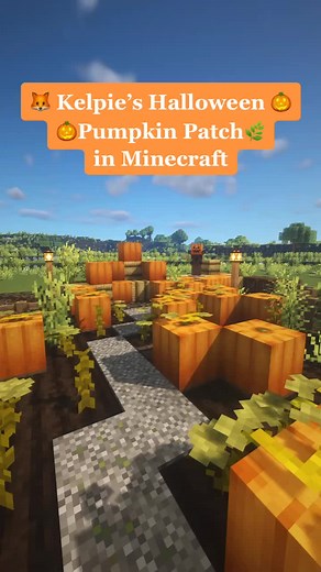 Follow for more Minecraft Halloween videos! 🦊🌿 #minecraft #cottagecore #minecraftcottagecore #halloween #minecrafthalloween #pumpkin #pumpkinpatch