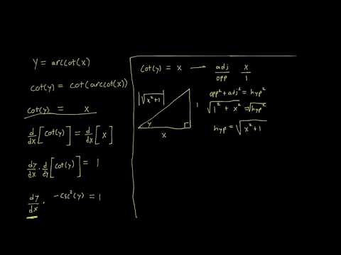 Derivative of arccot(x)