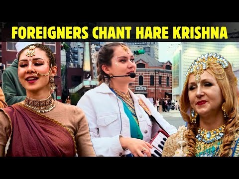 Foreigners Performing Hare Krishna Kirtan in Public 😮🎶 🇹🇼