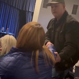 528K views · 8.3K reactions | Teresa Borrenpohl, a former Democratic candidate for state office in Idaho, was grabbed and detained by plainclothes men from a private security firm after disrupting a legislative town hall meeting last weekend in Idaho. The city has since revoked the firm's license, and the chaos prompted a police investigation. Read more: https://nyti.ms/3QBzQ6k | The New York Times | Facebook