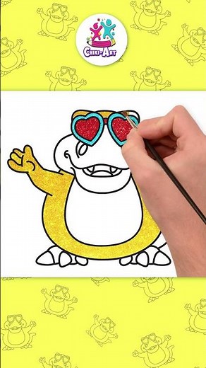 Come Disegnare un Dinosauro Squishy | Disegno e Colorazione per Bambini #shorts #arte