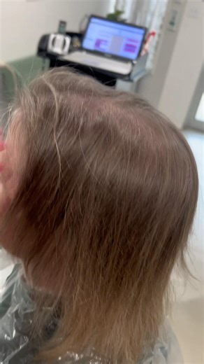 Fine thin Hair Before & After #beforeandafter #hair #hairstyle #hairstylistlife #hairstylist