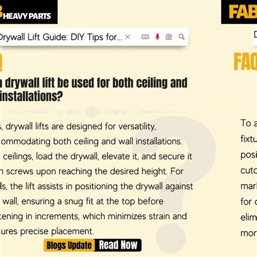 🗺️Guidance For The Usage Of Drywall Lift