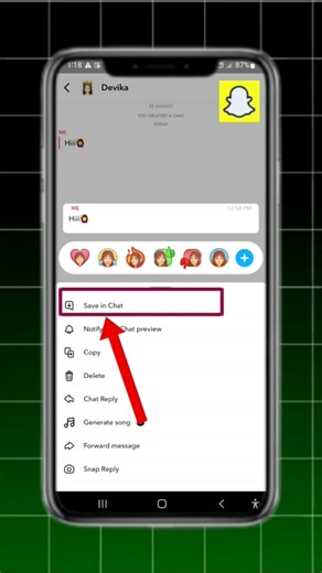 Snapchat par chat save kaise kare 😱 How to save chat on Snapchat 2026 #shorts​ #snapchat​