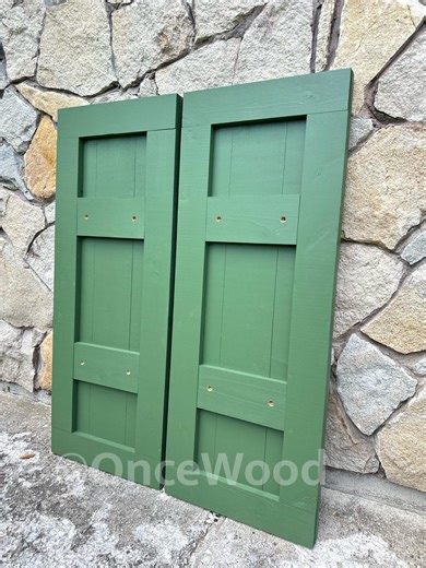 Custom Shutters, Cedar Shutters, Exterior Shutters, Craftsman Style Shutters, Board and Batten, Wood Shutters, Stained Shutters - Etsy