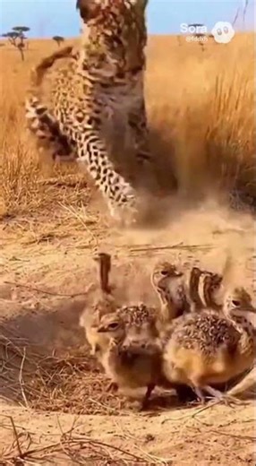 Cheetah vs Ostrich Babies Who Wins This Wild Chase?