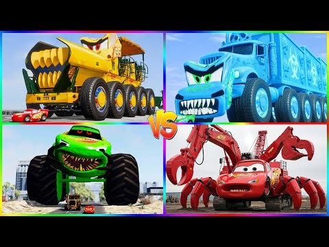 ⚡ Lightning McQueen vs Giant Machines | Epic GTA 5 Battle