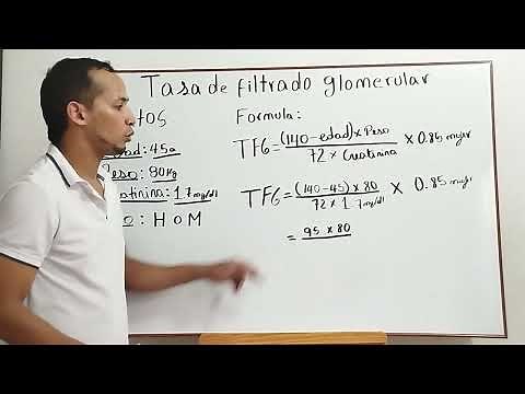 como calcular la Tasa de filtrado glomerular