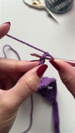 Foolproof way to make the foundation single crochet #crochet #crochetting