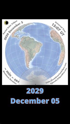 2029's Most Extreme Eclipse Path Revealed #space #shorts