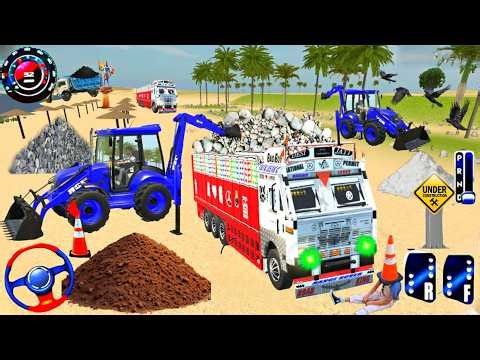 Live Gta 5 truck Stuck In Sea tractor and Thar Dj Rescue The Truck DJ From #gaming #dumper